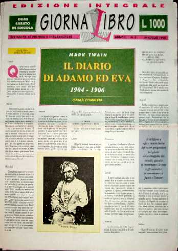copertina di Il diario di Adamo ed Eva