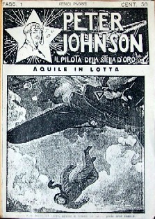 copertina di un volume della collana Peter Johnson. Il Pilota della Stella d'Oro