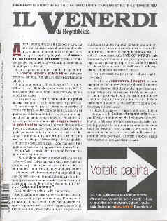 copertina di Il Venerdì di Repubblica 856