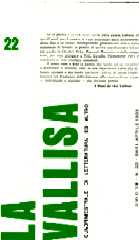 copertina di La Vallisa a. VIII, n. 22